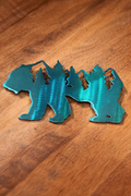Locally Made PNW Vibes Bear steel magnet featuring Pacific Northwest forest design 